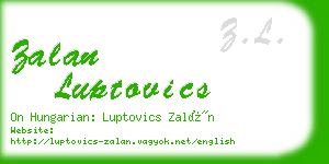 zalan luptovics business card